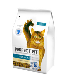 PERFECT FIT Sterile 1+ Trockenvollfutter mit Huhn für ausgewachsene sterilisierte Katzen 3x2,8 kg