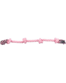 TRIXIE Schnur mit Knoten, für Hunde 95 cm pink