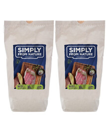 SIMPLY FROM NATURE Oven Baked Dog Food with beef Rind 2x1,2 kg