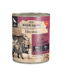 WIEJSKA ZAGRODA Forest Flavours Wildschwein mit Rindfleisch 800 g für ausgewachsene Hunde