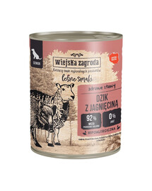 WIEJSKA ZAGRODA Forest Flavours Wildschwein mit Lamm 800 g für ältere Hunde