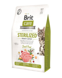 BRIT CARE Grain-Free Sterilized Immunity 2 kg hypoallergene Formel für erwachsene sterilisierte Katzen