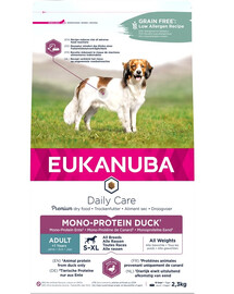 EUKANUBA Daily Care S-XL Adult Ente 2,3 kg Monoproteinfutter für ausgewachsene Hunde