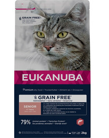 EUKANUBA Grain Free Senior Lachs 2 kg für ältere Katzen