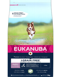 EUKANUBA Grain Free S/M Puppy Lammfleisch 3 kg für Welpen kleiner und mittlerer Rassen