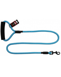 PET NOVA Smycz nylonowa z uchwytem sznur 120 cm / 1,2 cm błękitna