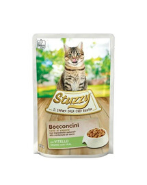 STUZZY Bocconcini Chunks with Veal 85g Kalbfleisch in Sauce für ausgewachsene Katzen
