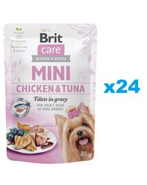 BRIT Care Mini Pouch Huhn und Thunfisch 24x85g Nassfutter für kleine Hunderassen