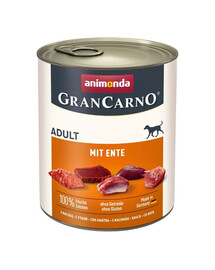 ANIMONDA GranCarno Nassfutter mit Ente für adulte Hunde getreidefrei 6x800 g