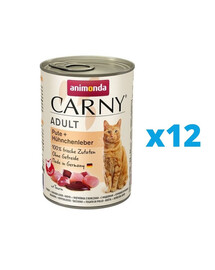 ANIMONDA Karma Carny Adult Pute + Hühnchenleber 12 x 400 g