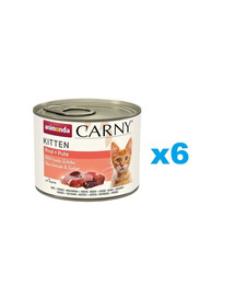 ANIMONDA Carny Kitten Nassfutter mit Rind und Pute getreidefrei 6x200 g