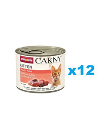 ANIMONDA Carny Kitten Nassfutter mit Rind und Pute getreidefrei 12x200 g