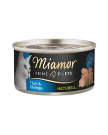 MIAMOR Feine Filets Naturell Tuna&Shrimps 80g