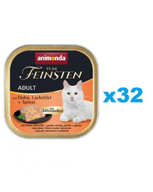ANIMONDA Vom Feinsten Pate Huhn, Lachs und Spinat 32x 100g