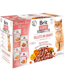 BRIT Care Cat Flavour Box for Adult Cats Fillets in Gravy 12 x 85 g