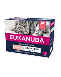 EUKANUBA Grain Free Senior Senior Katzenpastete Lachs 12 x 85 g