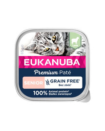 EUKANUBA Grain Free Senior Senior Katzenpastete Lamm 16 x 85 g