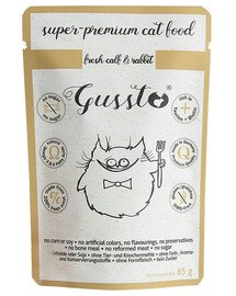 GUSSTO Cat Fresh Calf & Rabbit 85 g