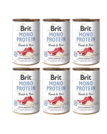BRIT Mono Protein Lamb & Rice 6x400 g Lamm und Reis