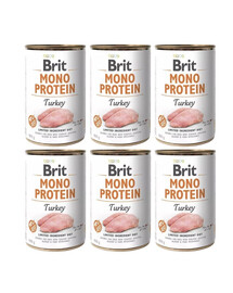 BRIT Mono Protein Turkey 6x400 g Monoprotein-Putenfutter