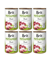BRIT Pate&Meat duck 6 x 400 g Entenpastete für Hunde