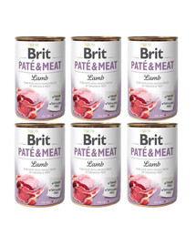 BRIT Pate&Meat lamb 6 x 400 g Pastete mit Lammfleisch für Hunde