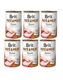 BRIT Pate&Meat rabbit 6 x 400 g Kaninchenpastete für Hunde