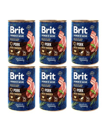 BRIT Premium by Nature 6x400 g mit Schweinefleisch und Speiseröhre