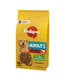 PEDIGREE Adult 12 kg mit Rindfleisch und Gemüse für große und mittelgroße Hunde