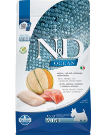 FARMINA N&D Ocean Dog Adult Mini salmon, cod & canatloupe melon 2.5 kg
