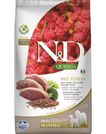 FARMINA N&D Quinoa Dog Neutred Adult Madium & Maxi duck, broccoli & asparagus 2.5 kg Ente, Brokkoli und Spargel für kastrierte Hunde