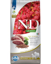 FARMINA N&D Quinoa Dog Neutred Adult Madium & Maxi duck, broccoli & asparagus 12 kg