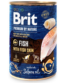 BRIT Premium by Nature Fish&Fish Skin 400 g Fisch und Fischhaut natürliches Hundefutter