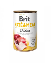 BRIT Pate&Meat chicken 400 g Hühnerpastete für Hunde