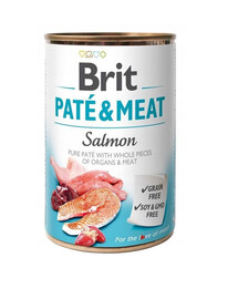 BRIT Pate&Meat salmon 400 g Lachspastete für Hunde