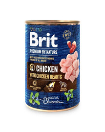 BRIT Premium by Nature Chicken and hearts 400 g Huhn und Herzen natürliches Hundefutter