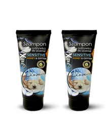 FREXIN Sensitive Welpen-Shampoo und -Spülung Honig & Baumwolle 2x220 g