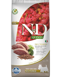 FARMINA N&D Quinoa Neutere Adult Mini Ente, Broccoli & Spargel 7 kg