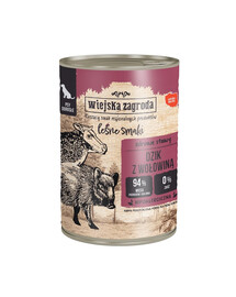 WIEJSKA ZAGRODA Forest Flavours Wildschwein mit Rindfleisch 400 g für ausgewachsene Hunde