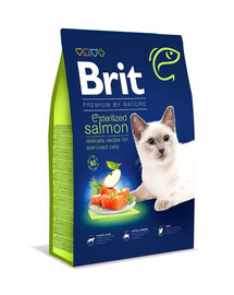 BRIT Cat Premium by Nature Sterilised salmon 8 kg