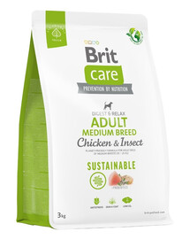 BRIT Care Sustainable Adult Medium Breed mit Huhn und Insekten 3 kg