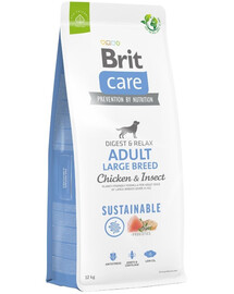BRIT Care Dog Sustainable Adult Large Breed Chicken & Insect Adult Large Breed Hundefutter mit Huhn und Insekten 12kg