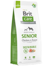 BRIT Care Dog Sustainable Senior Chicken & Insect für ältere Hunde mit Huhn und Insekten 12kg