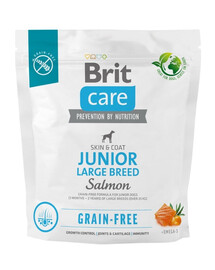 BRIT Care Grain-free Junior Large Breed Trockenfutter mit Lachs 1 kg