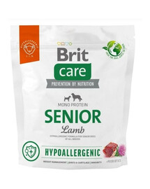 BRIT CARE Hypoallergenic Senior Lamb 1kg