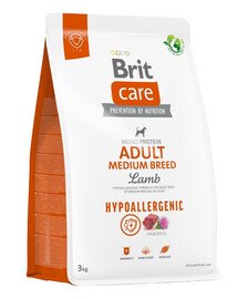 BRIT Care Hypoallergenic Adult Medium Breed Trockenfutter mit Lammfleisch 3 kg