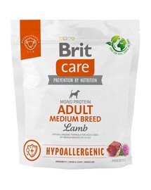 BRIT Care Hypoallergenic Adult Medium Breed Trockenfutter mit Lammfleisch 1 kg