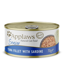 APPLAWS Cat Senior Tuna Fillet with Sardine Thunfisch mit Sardinen für ältere Katzen 70 g