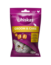 WHISKAS Gesunder Glanz 45 g: Leckerlis mit Huhn für Katzen