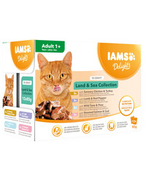 IAMS Delights Adult All Breeds Land&Sea In Gravy 12X85 g